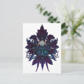 Pagan Green Man Triple Moon Wiccan God Briefkaart (Staand voorkant)