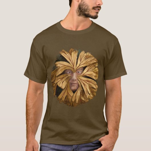 Pagan Green Man voor Druïden T-shirt (Voorkant)