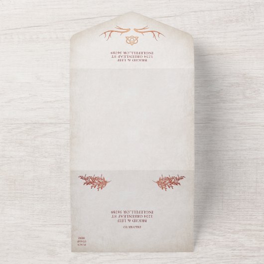 Pagan Handfasting Wedding All In One Uitnodiging (Buitenkant)