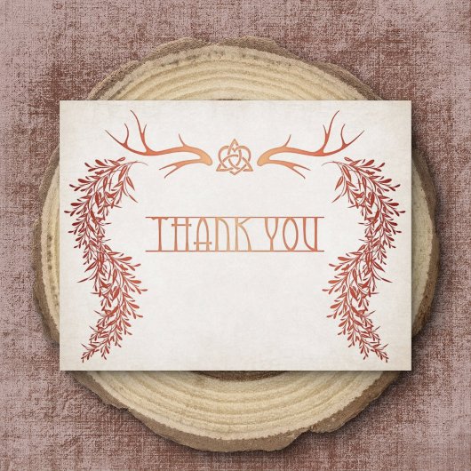 Pagan Handfasting Wedding Bedankkaart