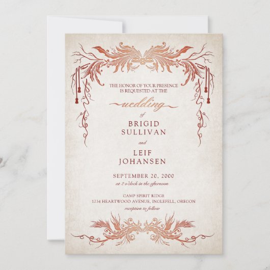 Pagan Handfasting Wedding Kaart (Voorkant)