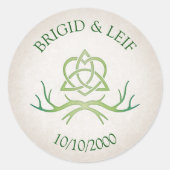 Pagan Handfasting Wedding Ronde Sticker (Voorkant)