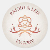 Pagan Handfasting Wedding Ronde Sticker (Voorkant)