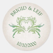 Pagan Handfasting Wedding Ronde Sticker (Voorkant)