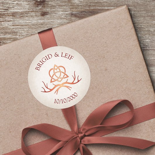 Pagan Handfasting Wedding Ronde Sticker