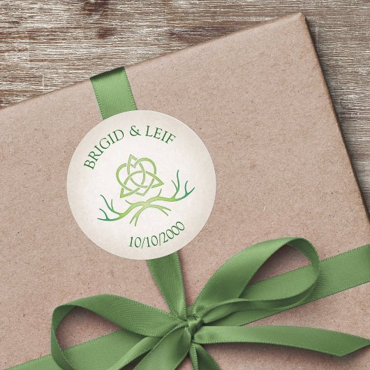 Pagan Handfasting Wedding Ronde Sticker