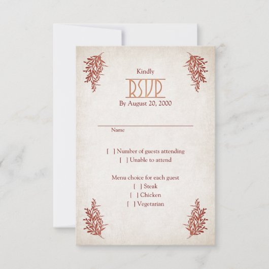 Pagan Handfasting Wedding RSVP Kaartje (Voorkant)