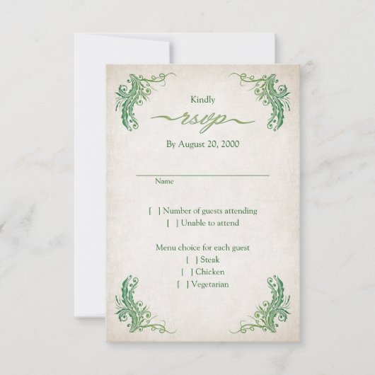 Pagan Handfasting Wedding RSVP Kaartje (Voorkant)