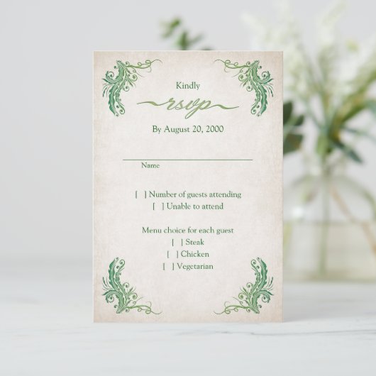 Pagan Handfasting Wedding RSVP Kaartje (Staand voorkant)