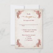 Pagan Handfasting Wedding RSVP Kaartje (Voorkant)