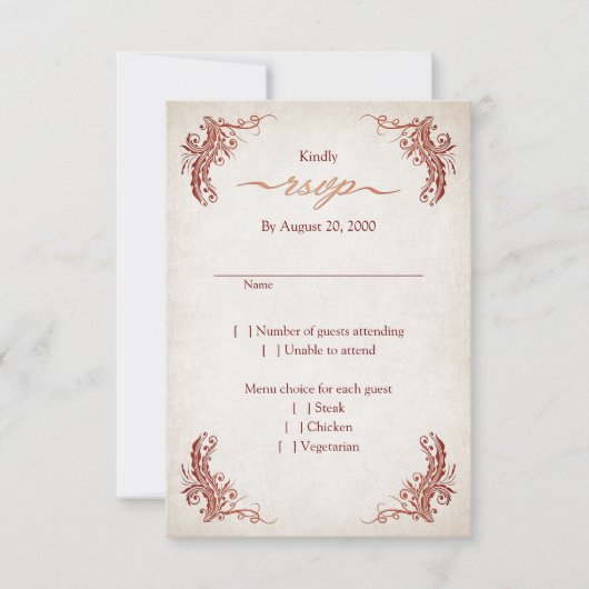 Pagan Handfasting Wedding RSVP Kaartje (Voorkant)