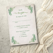 Pagan Handfasting Wedding RSVP Kaartje