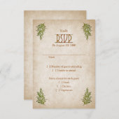Pagan Handfasting Wedding RSVP Kaartje (Voorkant / Achterkant)