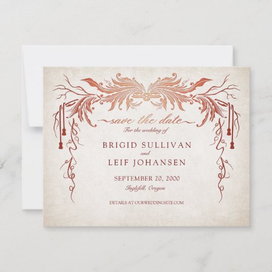 Pagan Handfasting Wedding Save The Date (Voorkant)