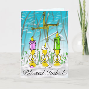 Pagan Imbolc Folded Wenskaart Kaart