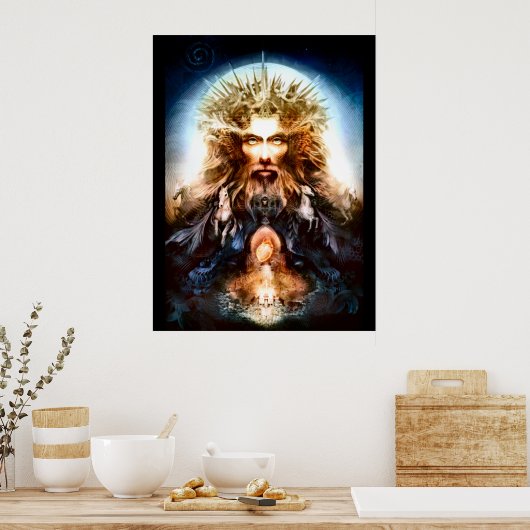 Pagan Jesus Nouveau Print (Keuken)
