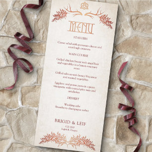 Pagan Keltische gewei herfst bruiloft menu