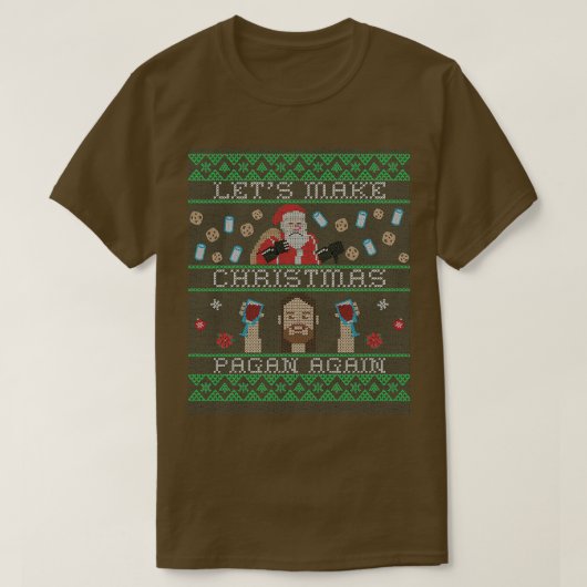 Pagan Kerstmis T-shirt (Design voorkant)