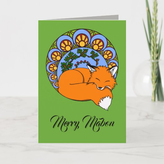 Pagan Merry Mabon Autumn Equinox Card Kaart (Voorkant)