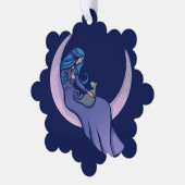 Pagan moon Goddess MoonChild Ornament Kaart (Links)