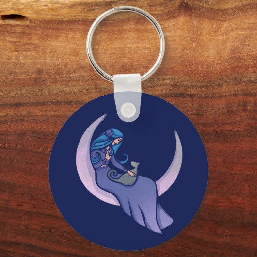 Pagan moon Goddess MoonChild Sleutelhanger (Voorkant)