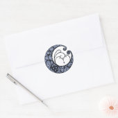 Pagan Moon Paarse en zwarte Sticker (Envelop)