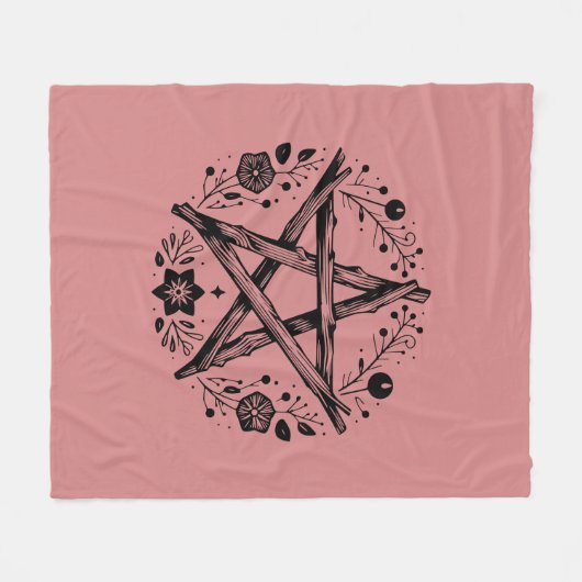 Pagan Pentacle Wicca Fleece Deken (Voorkant (Horizontaal))