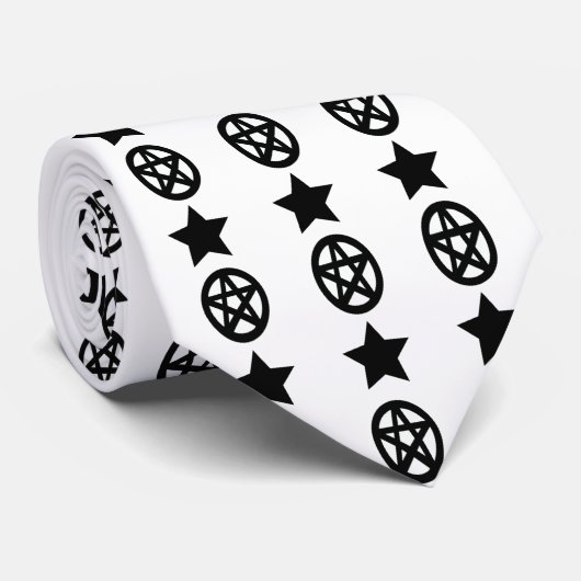 Pagan Pentacles en sterren Stropdas (Opgerold)