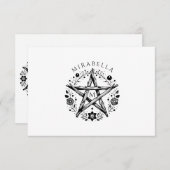 Pagan Pentagram Notitiekaartje (Voorkant / Achterkant)