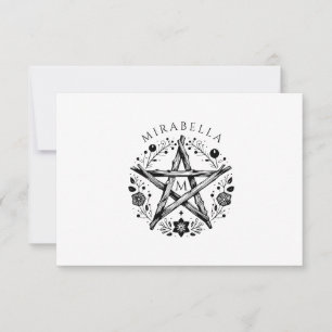 Pagan Pentagram Notitiekaartje
