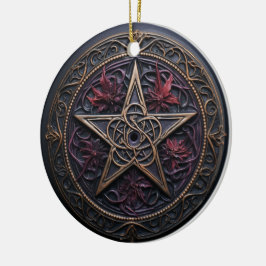 Pagan Pentagram-Ornament Keramisch Ornament