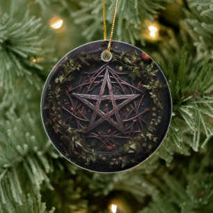 Pagan Pentagram-Ornament Keramisch Ornament