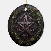 Pagan Pentagram-Ornament Keramisch Ornament (Links)