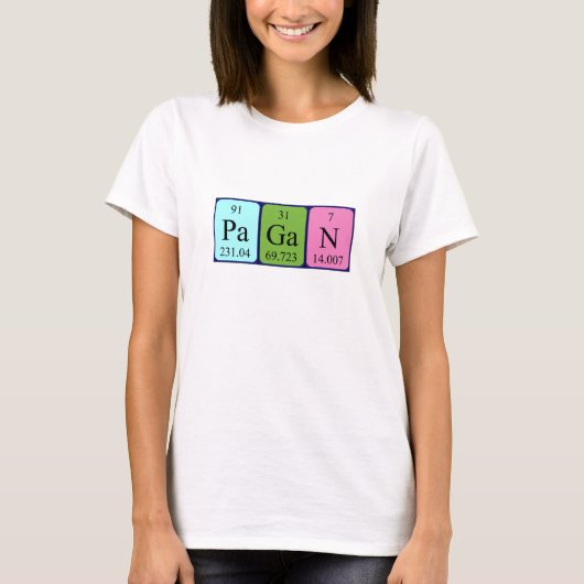 Pagan periodiek lijstnaam shirt (Voorkant)