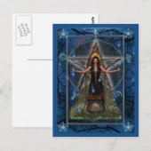 Pagan Postcard - Spellweaver Witch 'Blue ~ Water' Briefkaart (Voorkant / Achterkant)