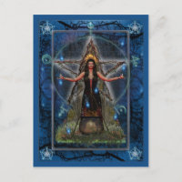 Pagan Postcard - Spellweaver Witch 'Blue ~ Water'