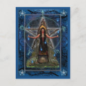 Pagan Postcard - Spellweaver Witch 'Blue ~ Water' Briefkaart (Voorkant)