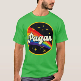 Pagan regenboog in ruimte  stijl t-shirt