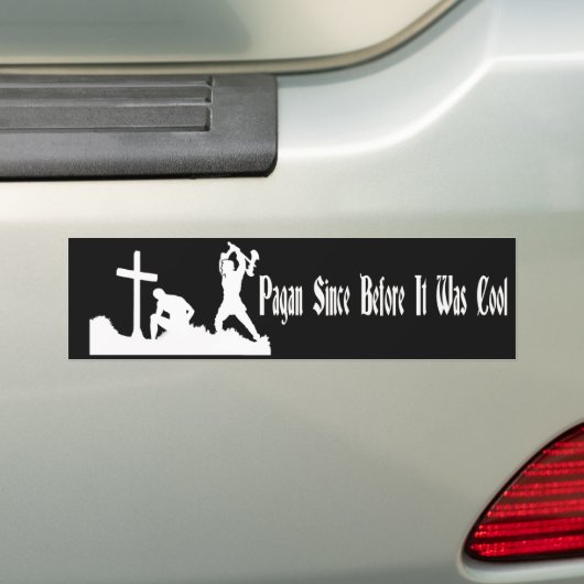 Pagan sinds voor het koud was bumpersticker (Op auto)