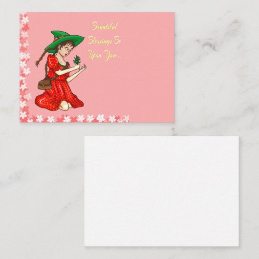 Pagan Spring Groeten Notitiekaartje (Voorkant / Achterkant)