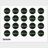Pagan Star Green Ronde Sticker (Vel)