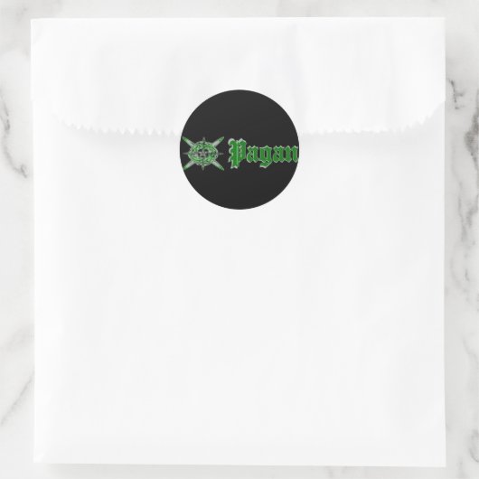 Pagan Star Green Ronde Sticker (Tas)