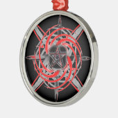 Pagan Star Premium Round Ornament (Links)