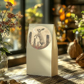 Pagan Stone Circle Dancing Hare Envelope Seal Ronde Sticker