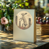 Pagan Stone Circle Dancing Hare Envelope Seal Ronde Sticker