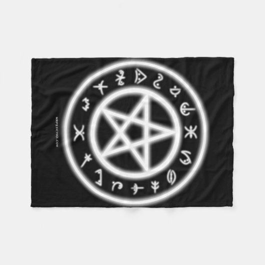 Pagan Symbols Fleece Deken (Voorkant (Horizontaal))