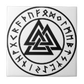 Pagan Symbols Odins Knot Valknut Tegeltje (Voorkant)