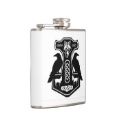 Pagan Thor Hammer met Ravens Flask Heupfles (Rechts)