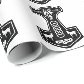 Pagan Thor's Hammer met Wolf en Goats Cadeaupapier (Rol Hoek)