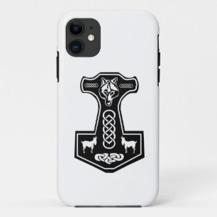Pagan Thor's Hammer met Wolf en Goats Case-Mate iPhone Case